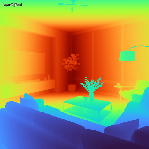 Multilayer depth: Modern living room