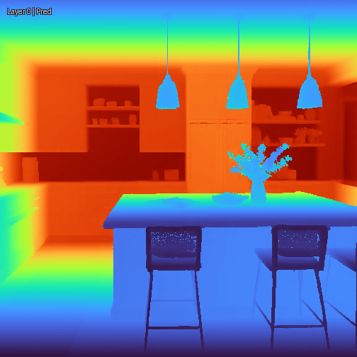 Multilayer depth: Modern kitchen