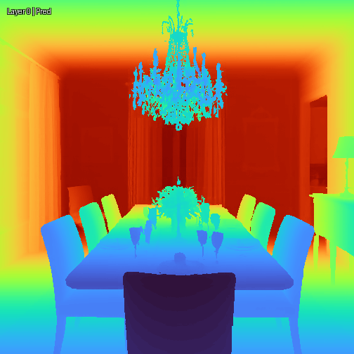 Multilayer depth: Dining room