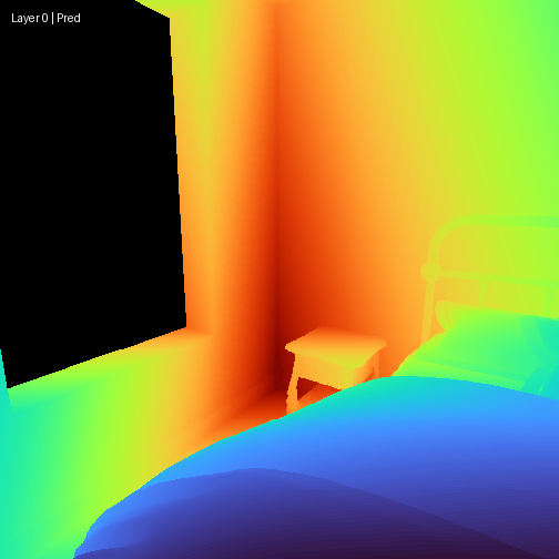 Multilayer depth: 3D-FRONT bedroom
