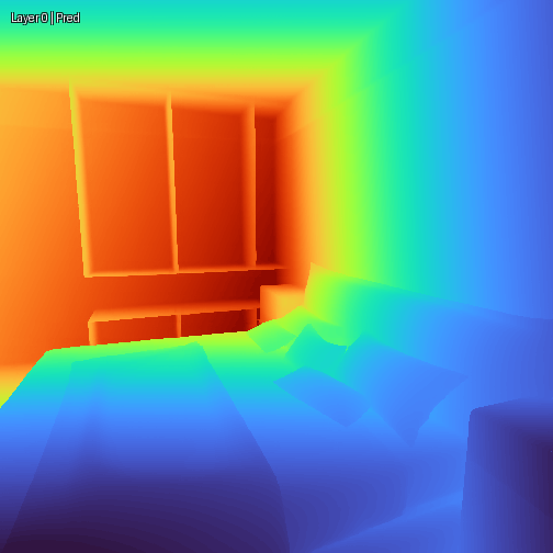 Multilayer depth: 3D-FRONT bedroom