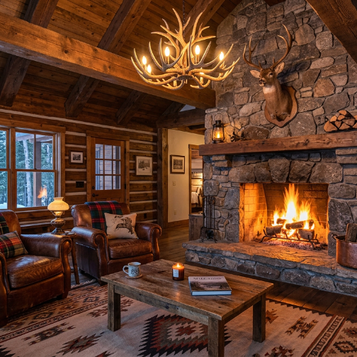 Input: Rustic cabin